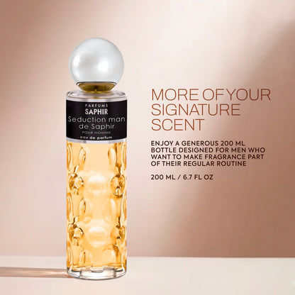 Seduction Man de Saphir eau de parfum 200ml bottle for regular use